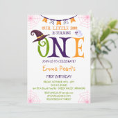 我々の小さなブーを回す1ハロウィーン1歳の誕生日 招待状 (スタンド正面)