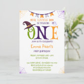 我々の小さなブーを回す1ハロウィーン1歳の誕生日 招待状 (スタンド正面)