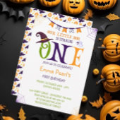我々の小さなブーを回す1ハロウィーン1歳の誕生日 招待状