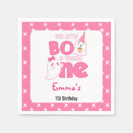 我々の小さなブーを1つ、ハロウィーン1歳の誕生日 スタンダードカクテルナプキン