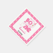 我々の小さなブーを1つ、ハロウィーン1歳の誕生日 スタンダードカクテルナプキン (角)