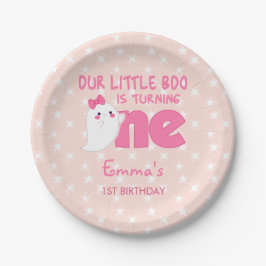 我々の小さなブーを1つ、ハロウィーン1歳の誕生日 ペーパープレート