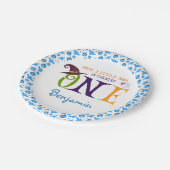 我々の小さなブーを1つ、ハロウィーン1歳の誕生日 ペーパープレート (アングル)