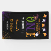 我々の小さなブーを1つ、ハロウィーン1歳の誕生日 横断幕 (横)