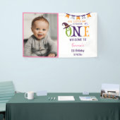 我々の小さなブーを1つ、ハロウィーン1歳の誕生日 横断幕 (トレードショー)