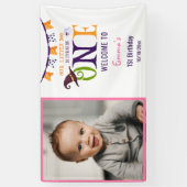 我々の小さなブーを1つ、ハロウィーン1歳の誕生日 横断幕 (縦)