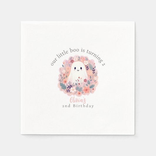 我々の小さなブー回っている2ボホ幽霊 スタンダードカクテルナプキン (正面)