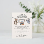 我々の小さなブー少年ハロウィーン赤ちゃんシャワー サンキューカード (スタンド正面)