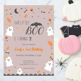 我々の小さなブー、ハロウィーン誕生日 招待状