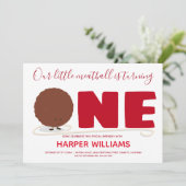 我々の小さなミートボールが1つ最初の誕生日を回す 招待状 (スタンド正面)