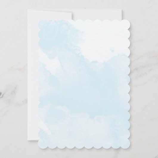 我々の小さなヤンドフラワーパープルフローラ誕生日 招待状 (裏面)