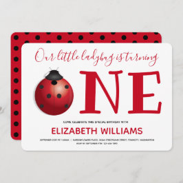 我々の小さなラディバグが1つ最初の誕生日 招待状