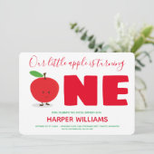 我々の小さなリンゴが一番赤くなる誕生日 招待状 (スタンド正面)