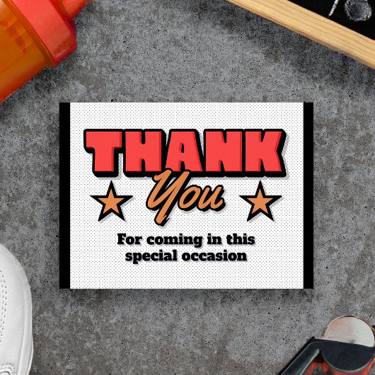 我々の小さなルーキーが途中にある – サンキューカード