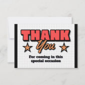 我々の小さなルーキーが途中にある – サンキューカード (正面)