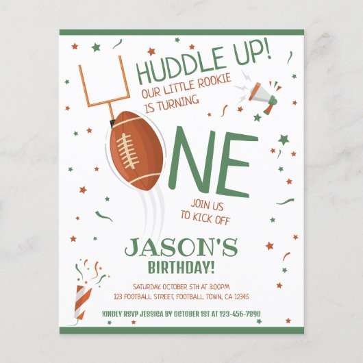 我々の小さなルーキーサッカー予算の最初の誕生日 (正面)