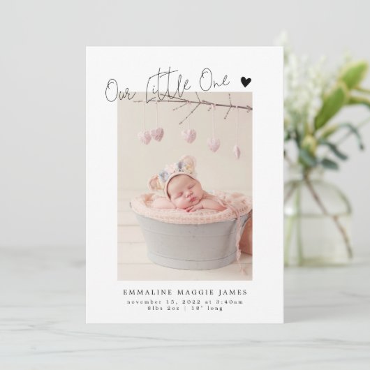 我々の小さな一モダン人の誕生の発表 案内状 (スタンド正面)