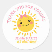 我々の小さな太陽の光が一つのお礼を回している ラウンドシール (正面)