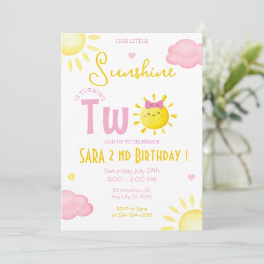 我々の小さな太陽の光は二つの誕生日を回している 招待状 (スタンド正面)