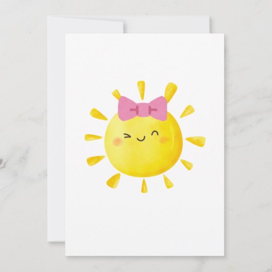 我々の小さな太陽の光は二つの誕生日を回している 招待状 (裏面)