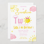 我々の小さな太陽の光は二つの誕生日を回している 招待状 (正面/裏面)