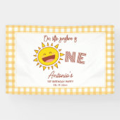 我々の小さな太陽の光は1つの最初の誕生日歓迎 横断幕 (横)