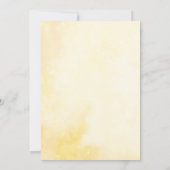 我々の小さな太陽は1つの夏のテーマ最初の誕生日 招待状 (裏面)