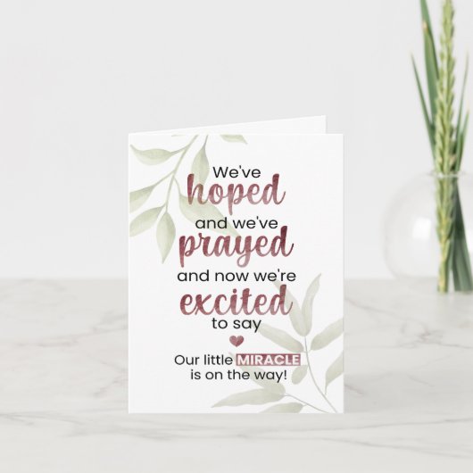 我々の小さな奇跡が進行中だ カード (正面)