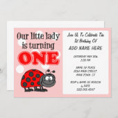 我々の小さな女性が一人を回している 招待状 (正面/裏面)