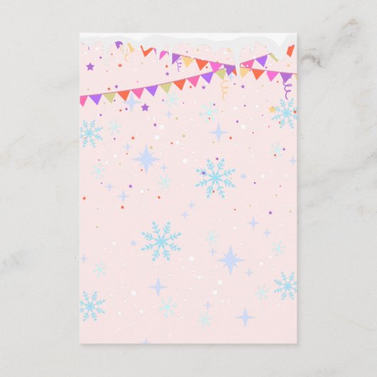 我々の小さな子犬 | 北極動物赤ちゃんシャワー エンクロージャーカード (裏面)