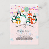 我々の小さな子犬 | 北極動物赤ちゃんシャワー エンクロージャーカード (正面)