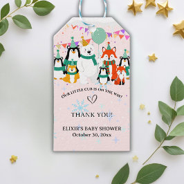 我々の小さな子犬 | 北極動物赤ちゃんシャワー ギフトタグ