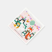 我々の小さな子犬 | 北極動物赤ちゃんシャワー スタンダードカクテルナプキン (角)