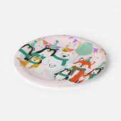 我々の小さな子犬 | 北極動物赤ちゃんシャワー ペーパープレート (アングル)