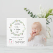 我々の小さな山（やま）の花が1歳の誕生日を迎える 招待状 (スタンド正面)