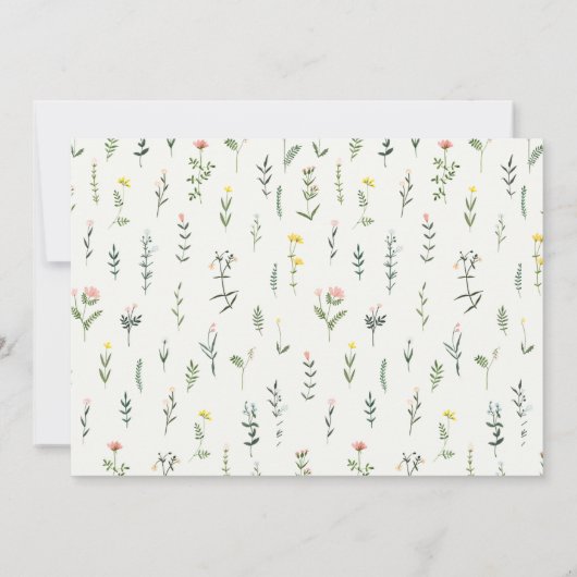 我々の小さな山（やま）の花が1歳の誕生日を迎える 招待状 (裏面)