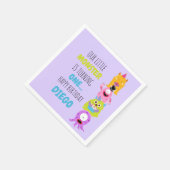 我々の小さな怪物はナプキンを1つ回している スタンダードカクテルナプキン (角)