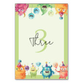 我々の小さな怪物 |カラフル3体のモンスター テーブルナンバー (正面)