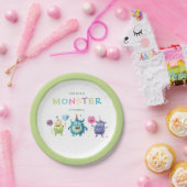 我々の小さな怪物 |カラフル3体のモンスター ペーパープレート (パーティー)