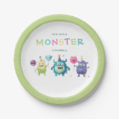 我々の小さな怪物 |カラフル3体のモンスター ペーパープレート (正面)