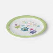 我々の小さな怪物 |カラフル3体のモンスター ペーパープレート (アングル)