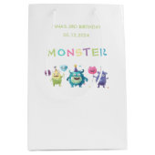 我々の小さな怪物 |カラフル3体のモンスター ミディアムペーパーバッグ (正面)