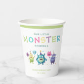 我々の小さな怪物 |カラフル3体のモンスター 紙コップ (正面)