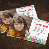 我々の小さな怪物 |誕生日パーティー サンキューカード