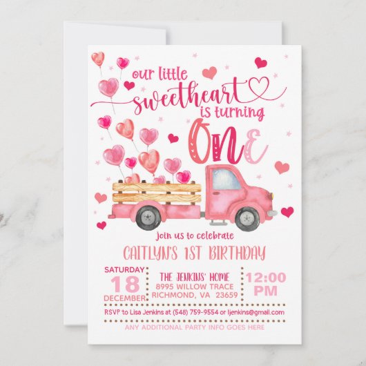 我々の小さな恋人が一つの招待状を回す 招待状 (正面)