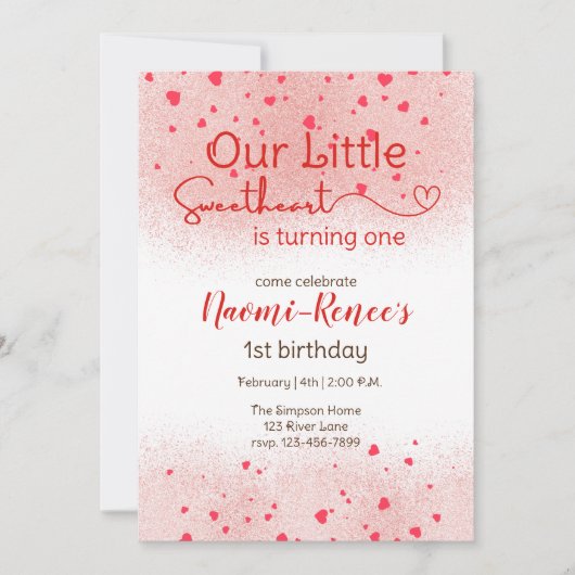 我々の小さな恋人が一人に 招待状 (正面)