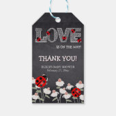 我々の小さな愛のバグchalkboard赤ちゃんシャワー ギフトタグ (正面)