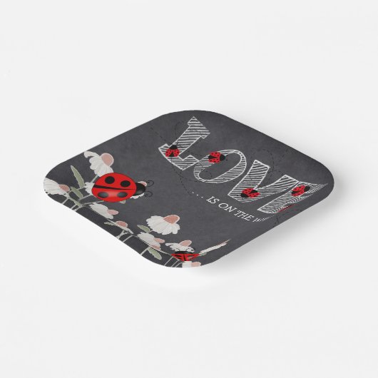 我々の小さな愛のバグchalkboard赤ちゃんシャワー ペーパープレート (傾斜あり)