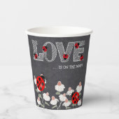 我々の小さな愛のバグchalkboard赤ちゃんシャワー 紙コップ (正面)