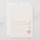 我々の小さな愛は1つの誕生日招待状 招待状 (正面)